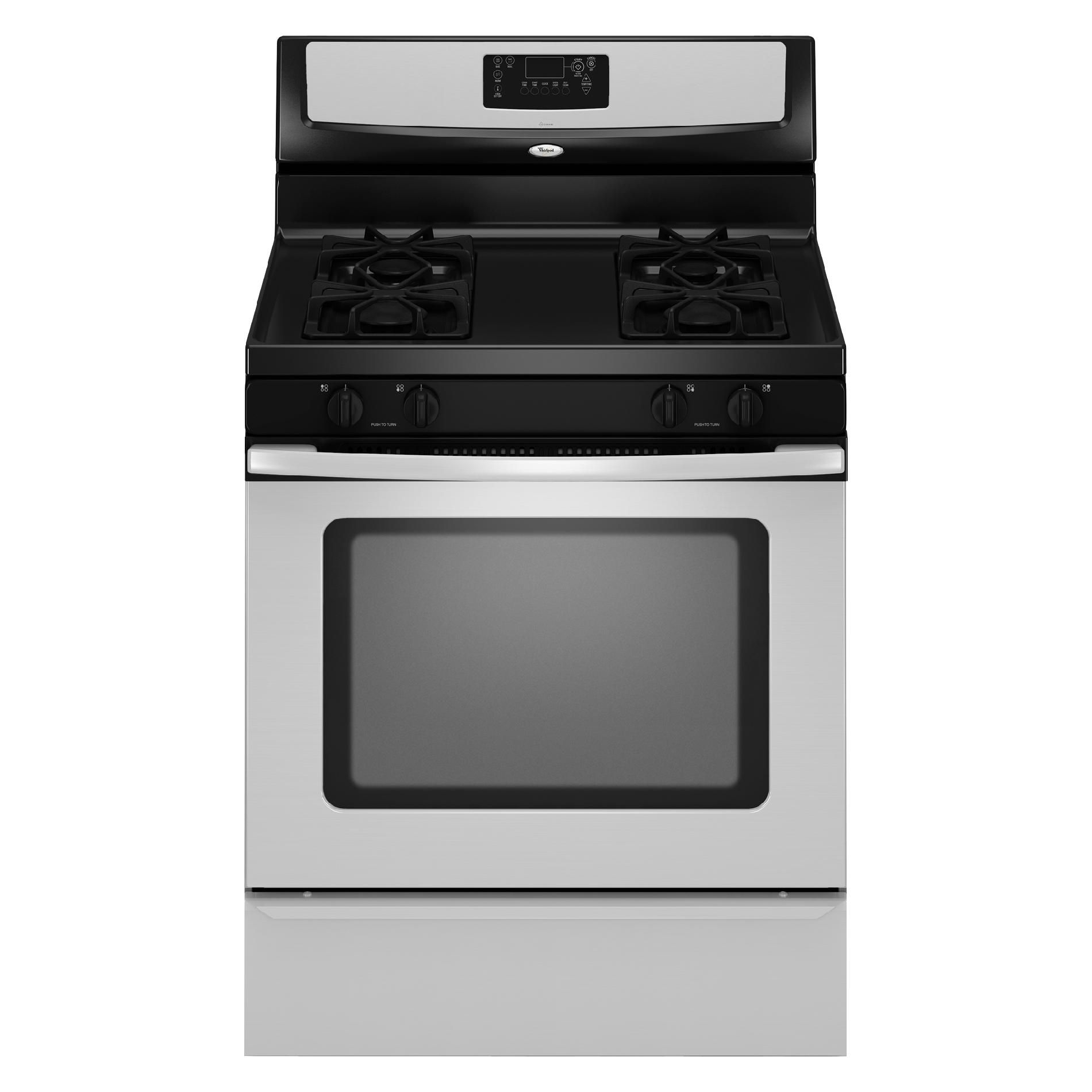 Whirlpool 30″ Freestanding Gas Range, Stainless Steel Yakinyx
