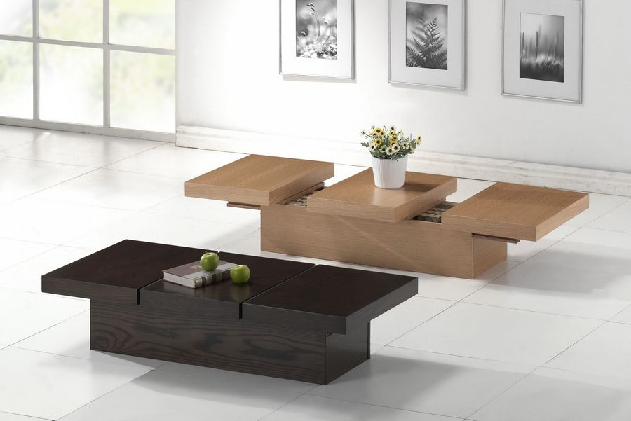 Baxton Studio Cambridge Brown Wood Modern Coffee Table with Hidden Sto