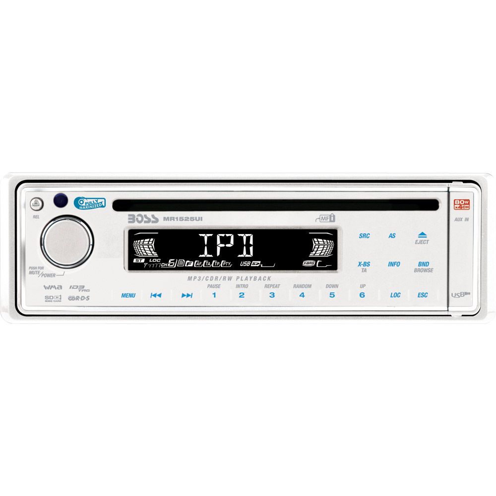 Boss Marine In-Dash MP3 Compatible CD Receiver with Full Ipod® Control, USB and SD Memory Card Ports - MR1525UI at Sears.com
