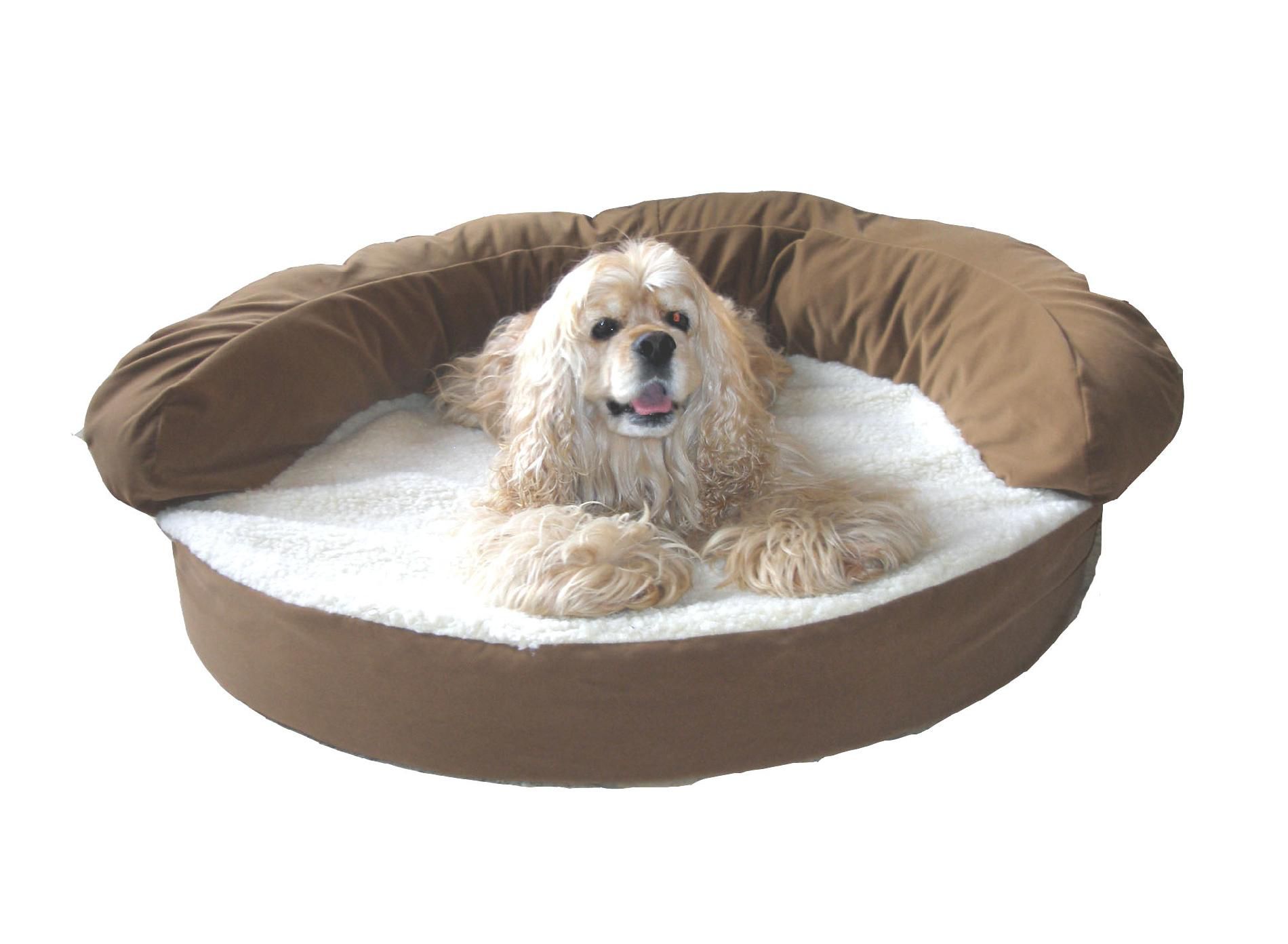 Carolina Pet Small Ortho Sleeper Bolster Bed - Chocolate