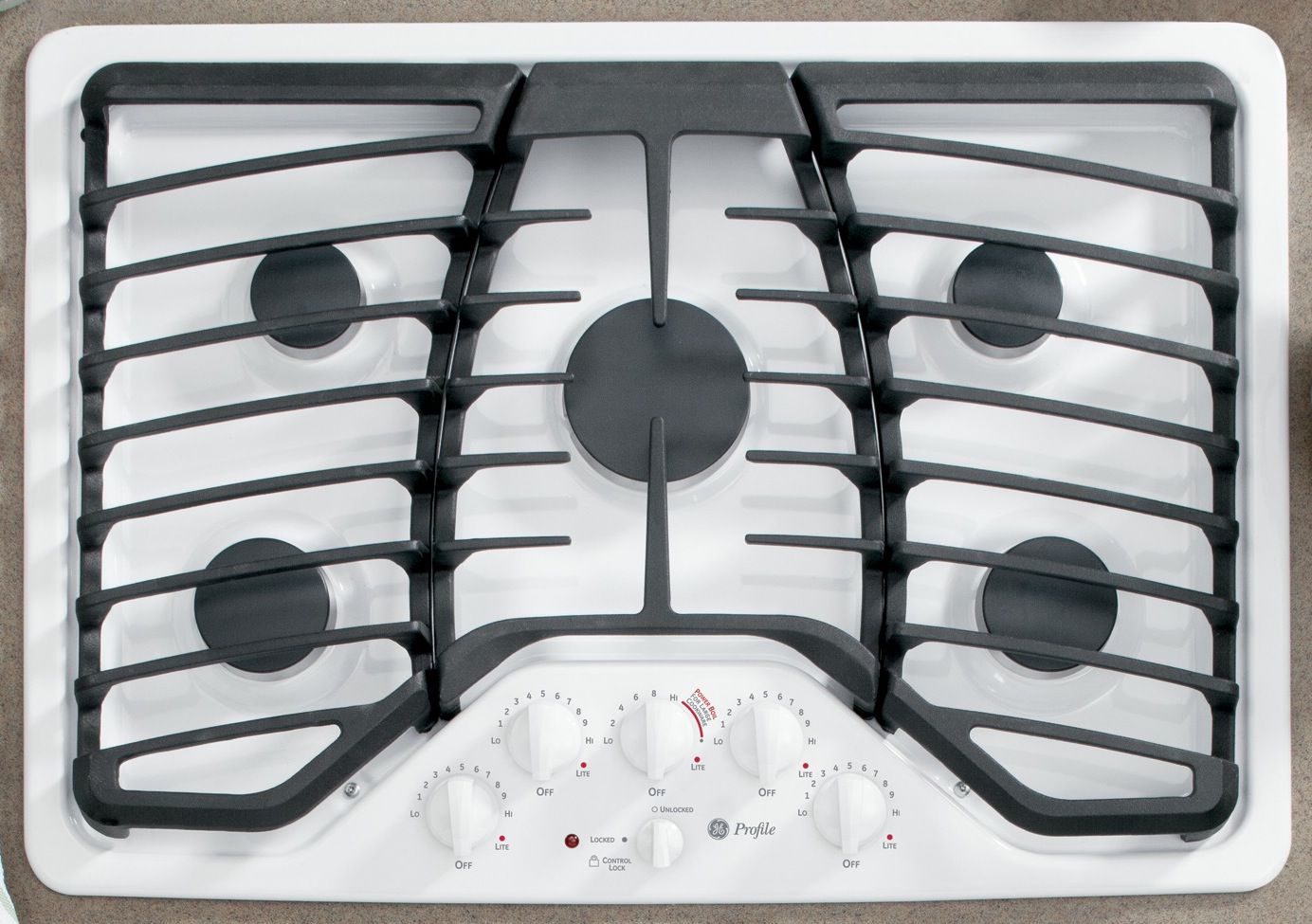 GE Profile Series 30 Gas Cooktop - White