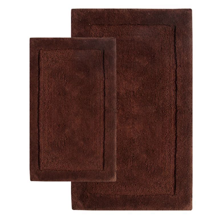 Chesapeake Merchandising 2 Piece Olympia Bath Rug Set - 21"x34" & 24"x40" - Chocolate color at Kmart.com