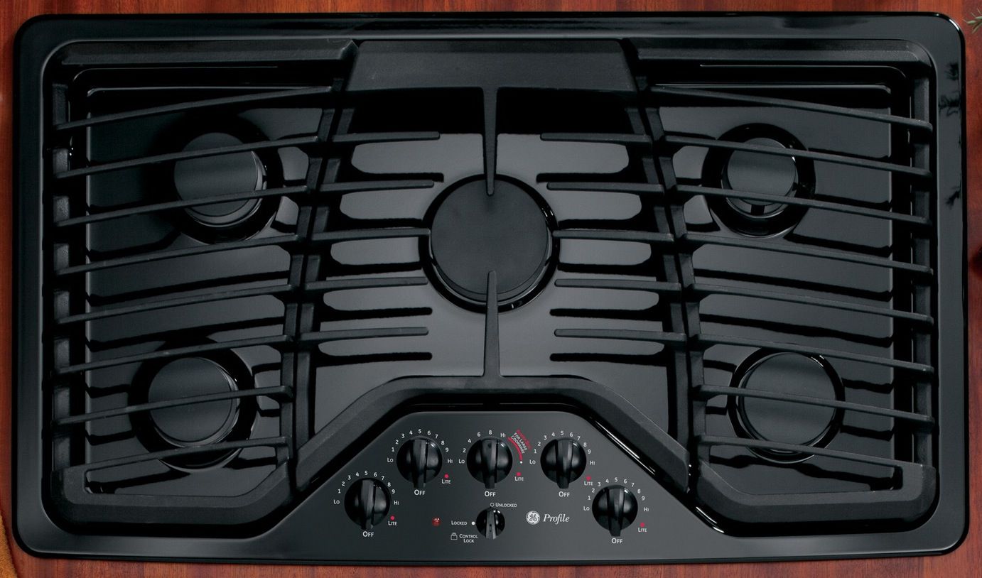 GE Profile Series 36 Gas Cooktop - Black