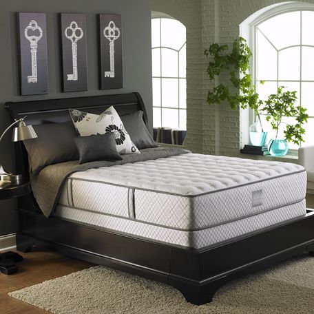Serta Arno Plush Queen Split Low Profile Mattress Set ...