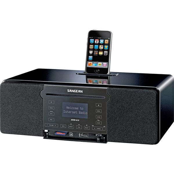 Sangean America WiFi Internet Radio With CD Player  FM-RDS And iPod Dock
