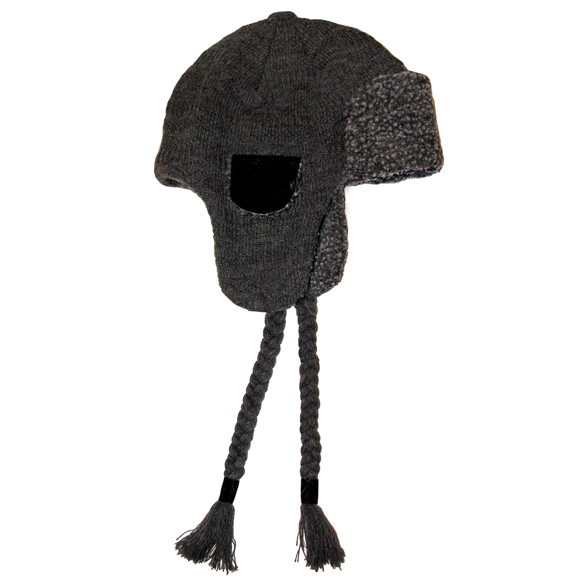MUK LUKS® Fairisle Texture Knit Button Top Trapper Hat with Sherpa Lining - Grey at Kmart.com