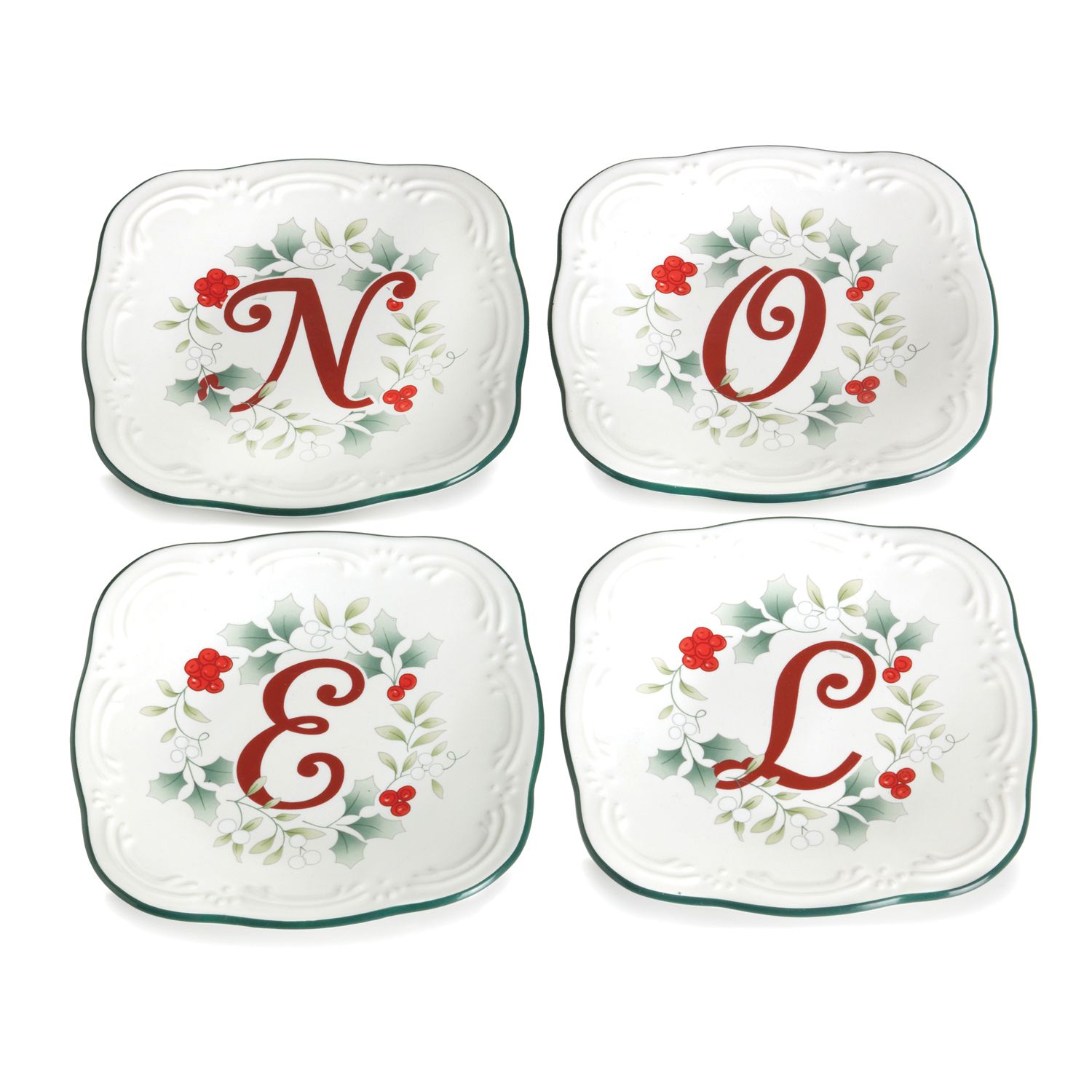 Winterberry Set of 4 Noel Plates