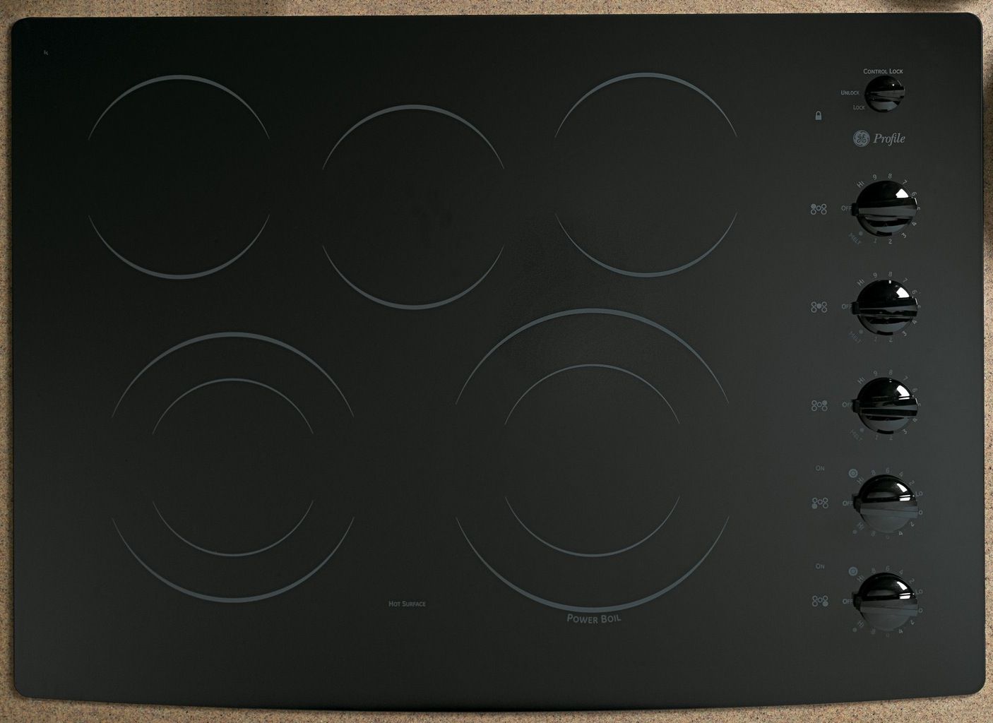 GE Profile Series 30 Electric Cooktop - Black