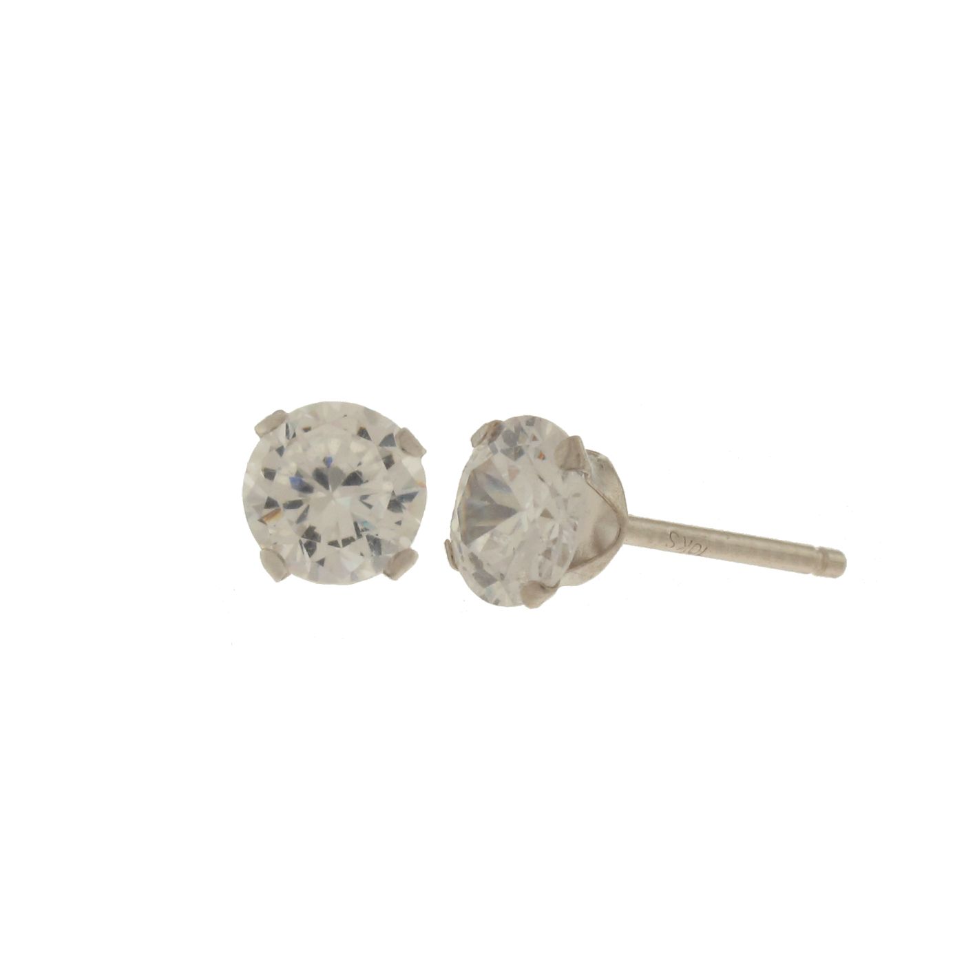 10kt 5mm Round Cubic Zirconia Stud Earrings at Kmart.com