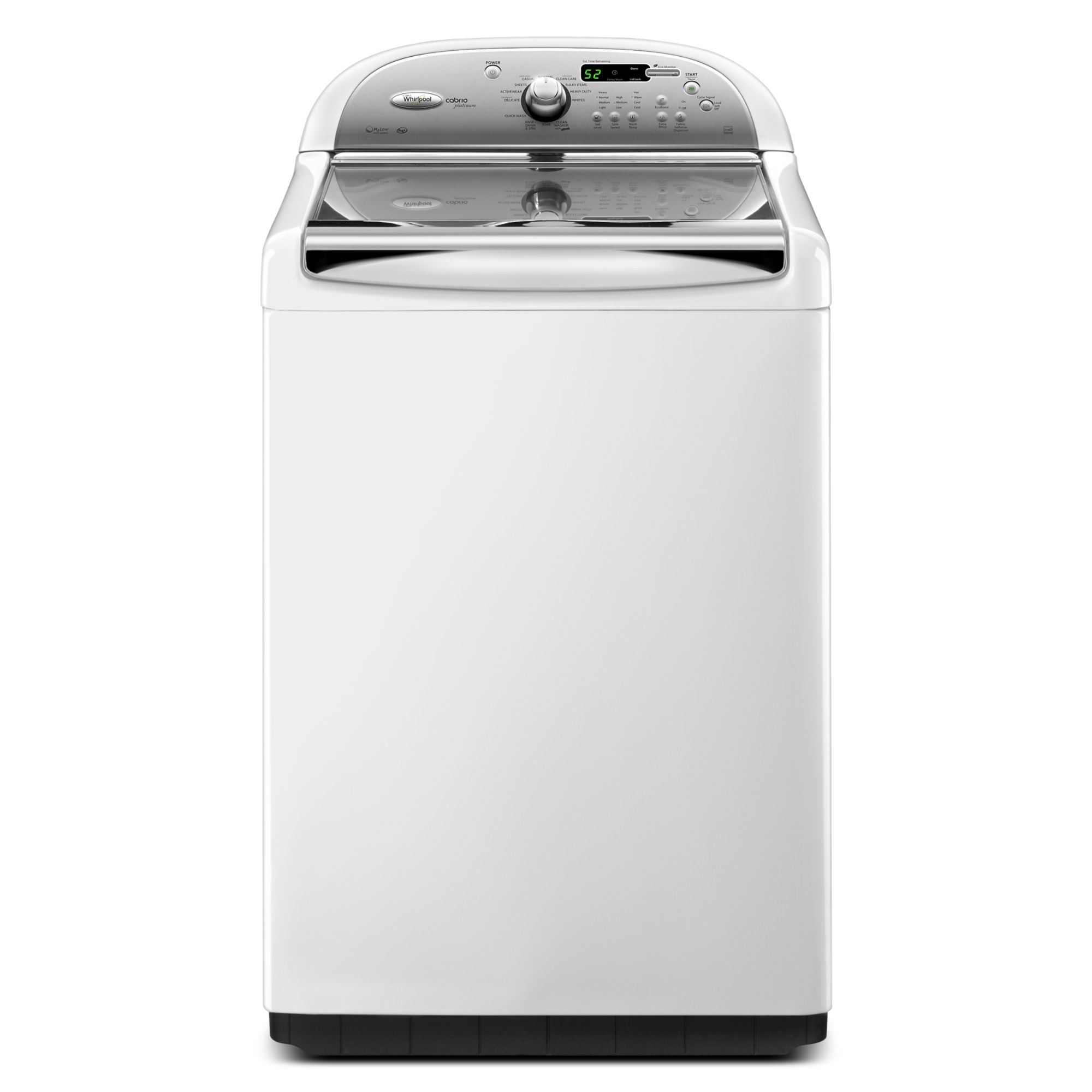 Whirlpool 4.6 cu. ft. High-Efficiency Top-Load Washer w/ Clean Care Cycle - White 4.6 cu.ft. and greater