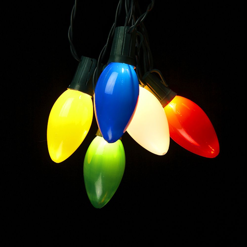 Kurt S. Adler 10-Light C38 Plastic Bulb String Light Set