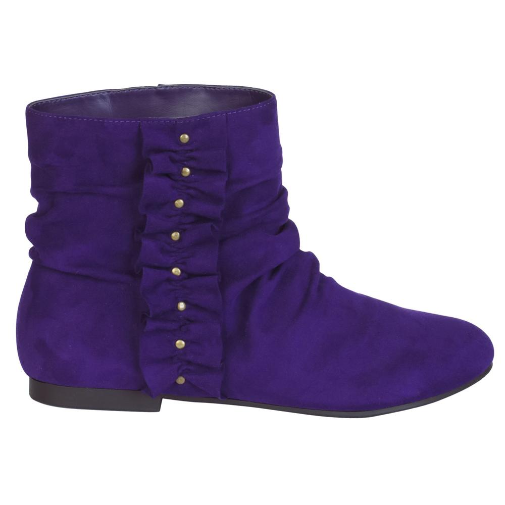 Women&#39;s Tatiana Ankle Dress Ruffle Boot &#45; Purple
