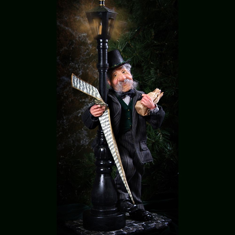 26" Jacqueline Kent Wine Guy "Roger" with Lamppost Decoration