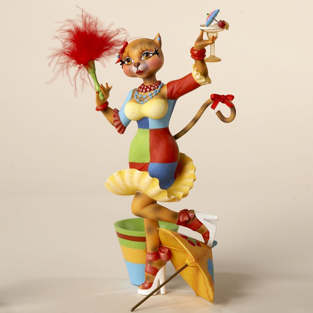 8" Alley Cats Chita Dusting Tablepiece