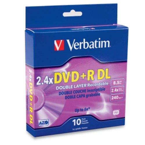 Verbatim 10PK DVD+R DL 2.4X 8.5GB SPINDLE at Kmart.com