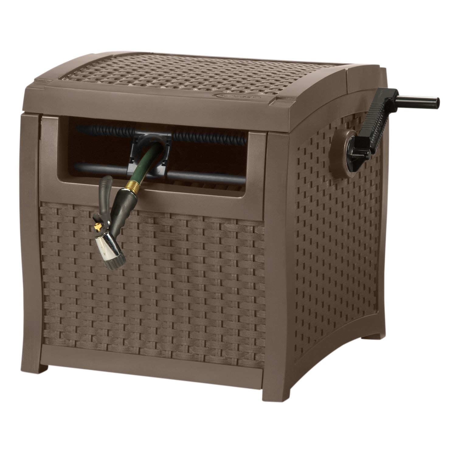 225' Resin Wicker Hideaway Hose Reel