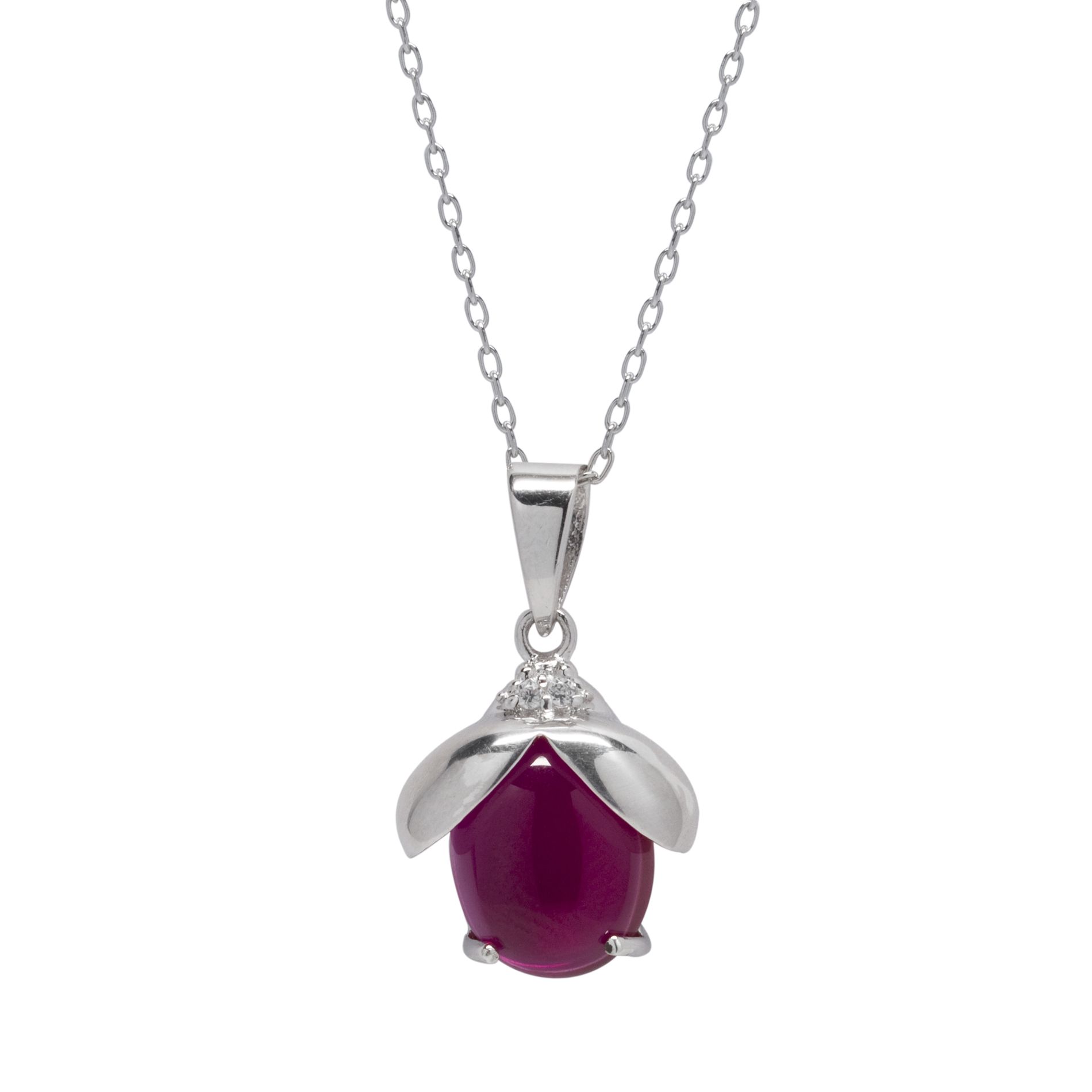 Lab Created Ruby and Cubic Zirconia Ladybug Pendant Sterling Silver at Sears.com