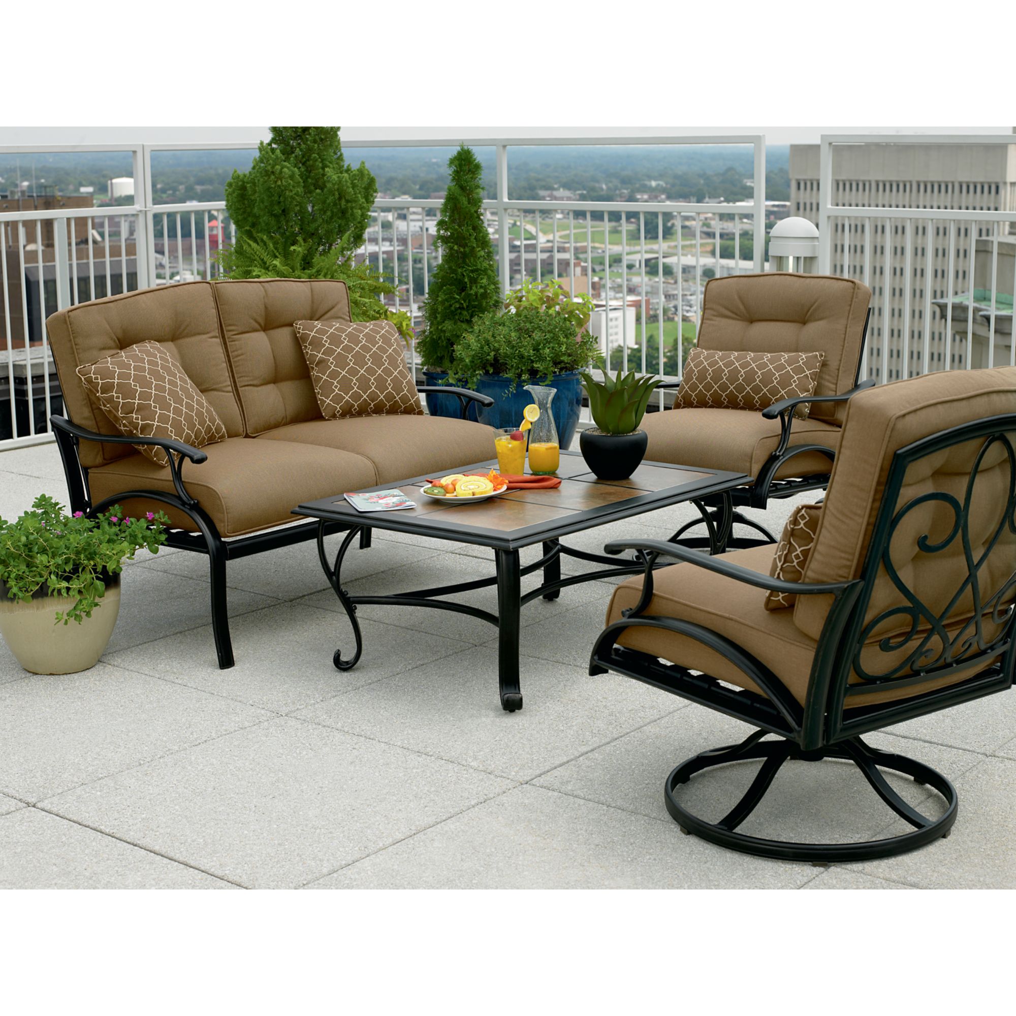 Review La-Z-Boy Outdoor Caitlyn 4 Pc. Seating Set - Best ...