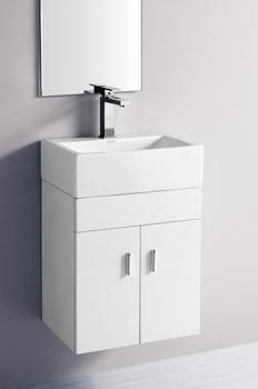 Elanti Melamine Wall-hung Vanity With Two Doors and Porcelain White Wall-Mounted Rectangle Sink at Kmart.com