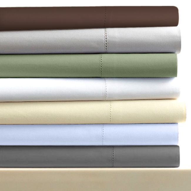 Tribeca Living Egyptian Cotton Sateen 600 Thread Count 25" Deep Pocket 6-Piece Sheet Set at Kmart.com