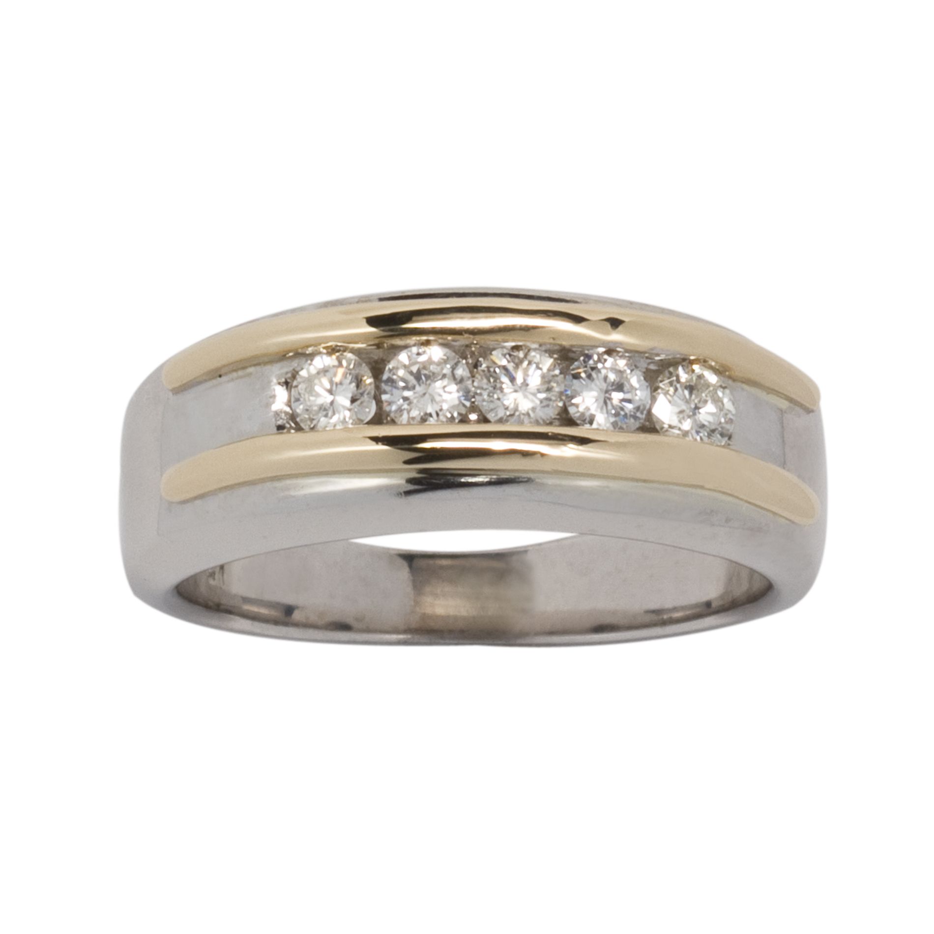 Gents 1/2cttw Diamond Band 10k Two Tone Gold