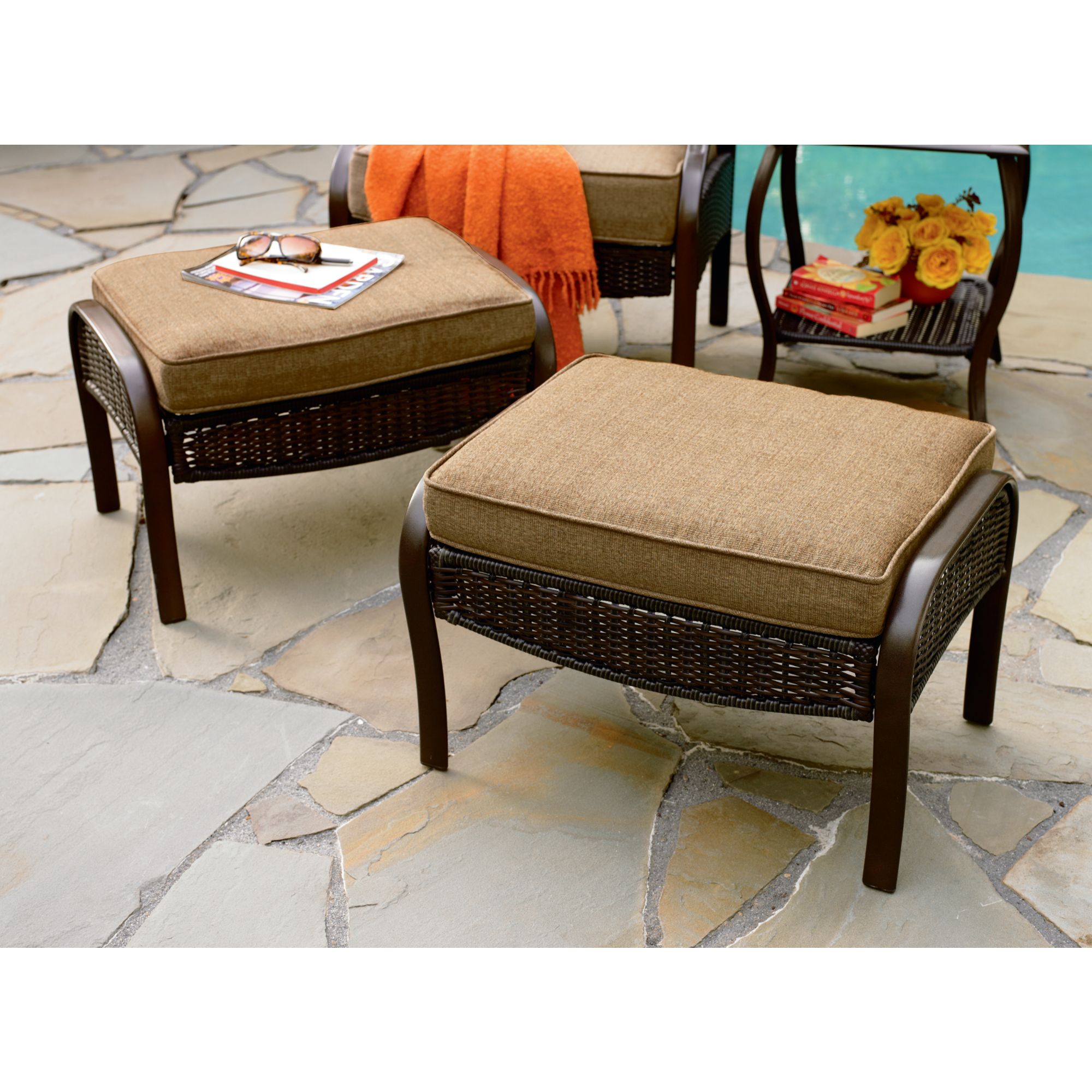 La-Z-Boy Outdoor Bradley 2 Pk. Ottomans at Kmart.com