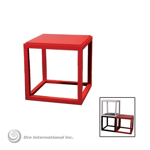Ore Stackable Red Cubic Table at mygofer.com