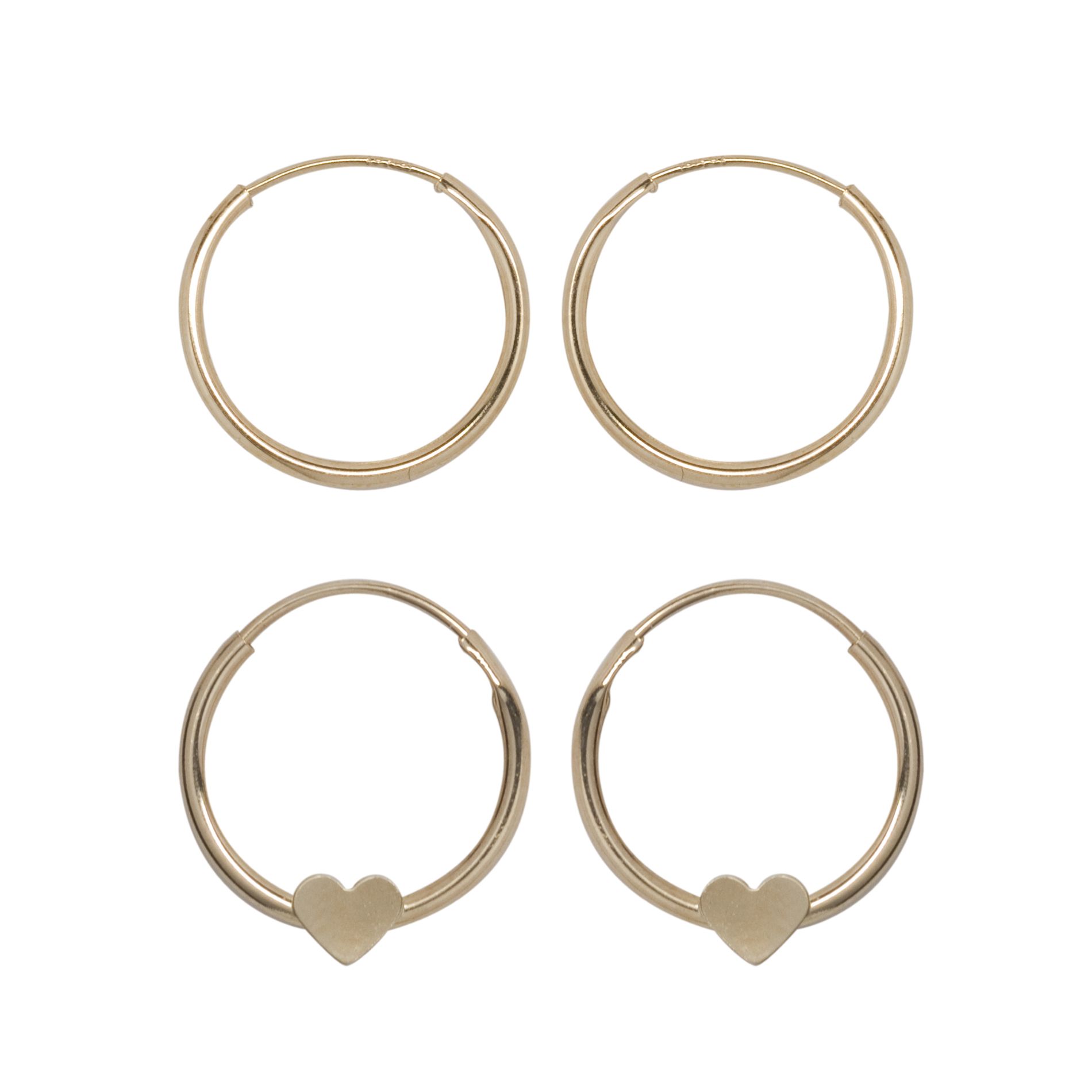 10K Yellow Gold 2 Pair Set Hoop Earrings at Kmart.com