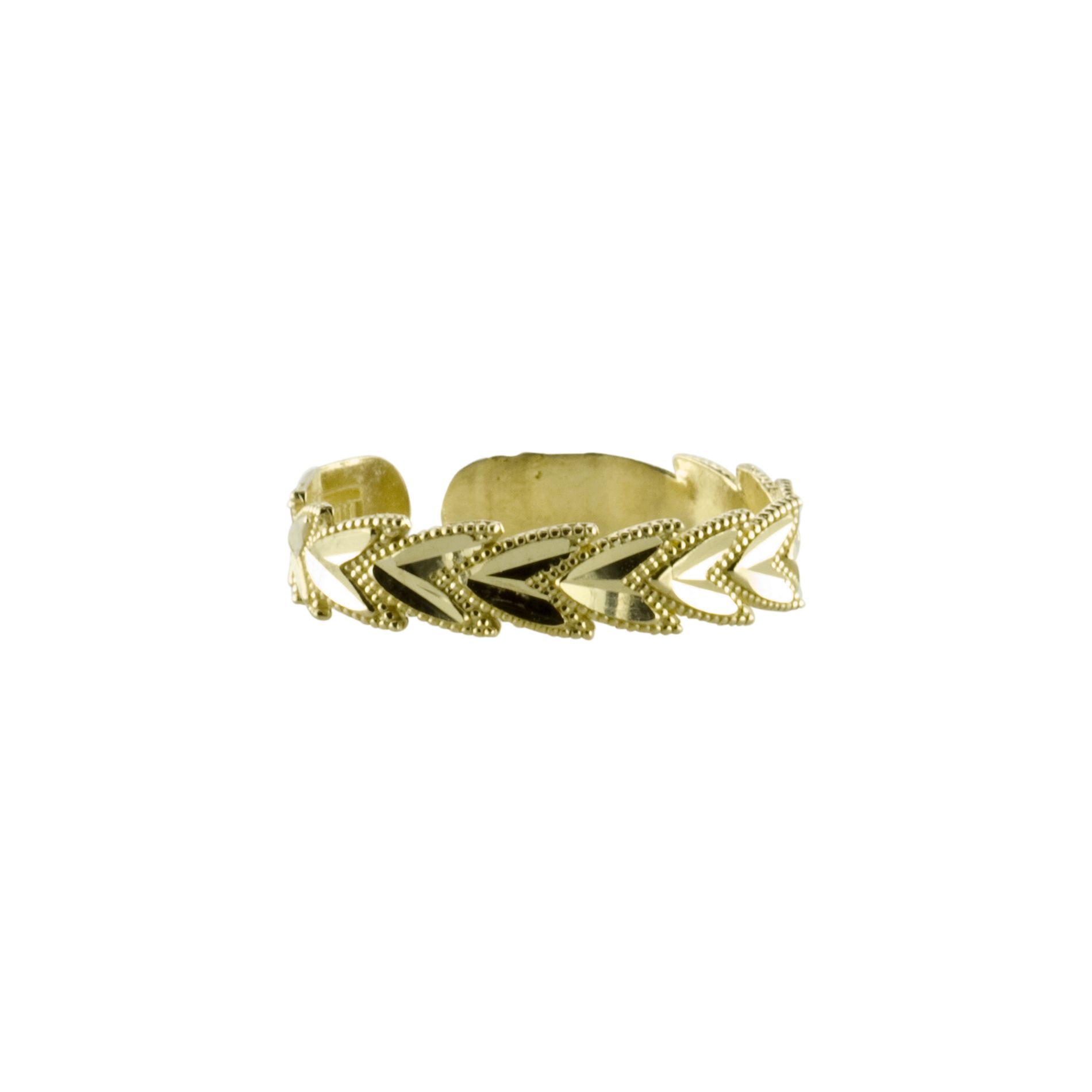 Diamond Cut Toe Ring In 10k Yellow Gold