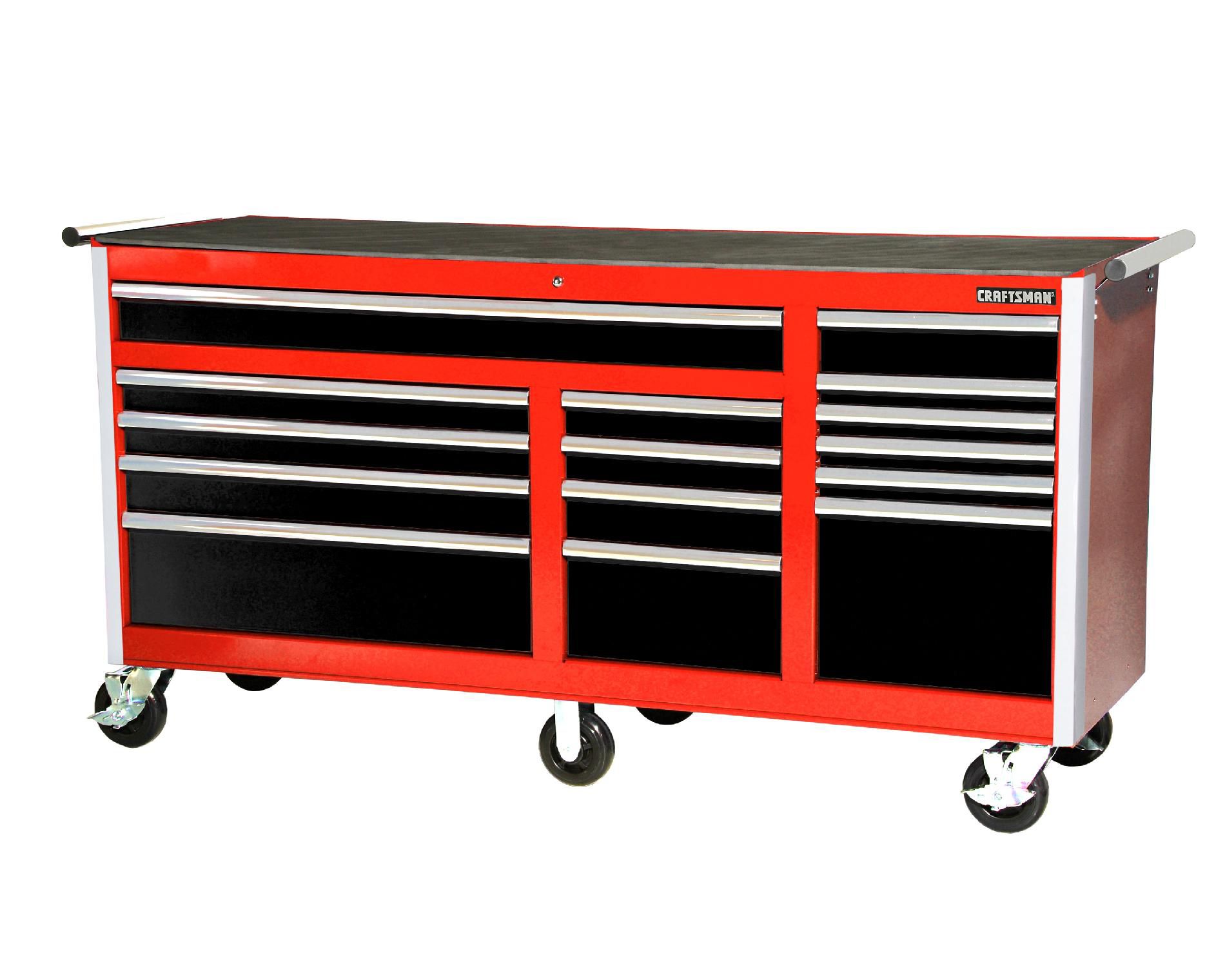 Craftsman 75 15-Drawer Ball Bearing Slides Roller Cabinet Red&Black