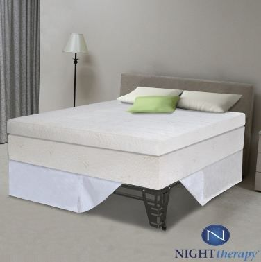 Night Therapy 13 Inch Pillow top Memory Foam Mattress Complete Set CalKing