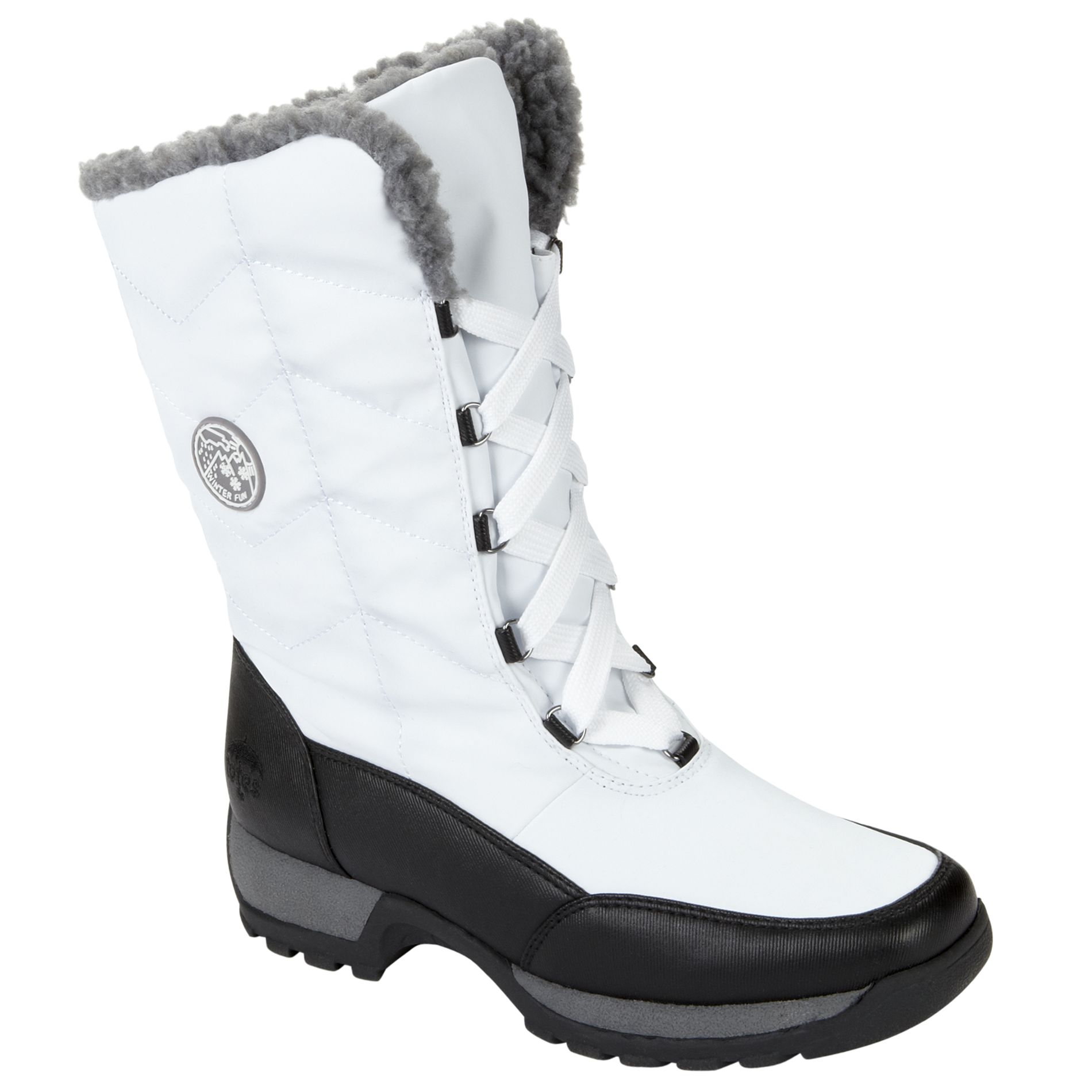 Totes Women's Cold Weather Boot Rhonda - White