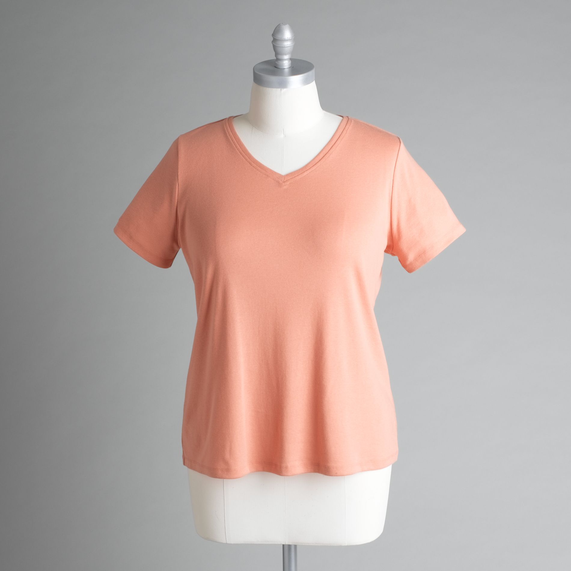 Laura Scott Women's Plus Solid V-Neck T-Shirt at Sears.com