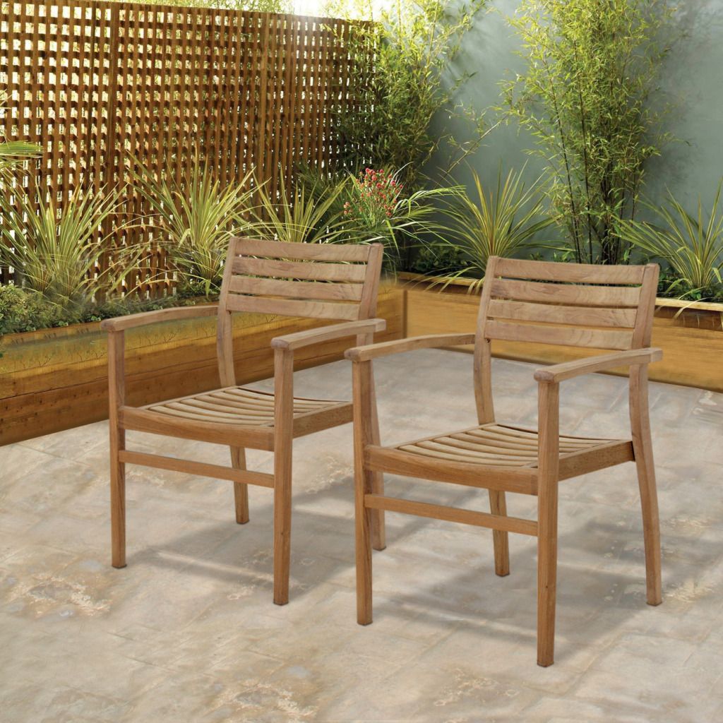 Amazonia Teak Coventry Teak Stacking Chairs