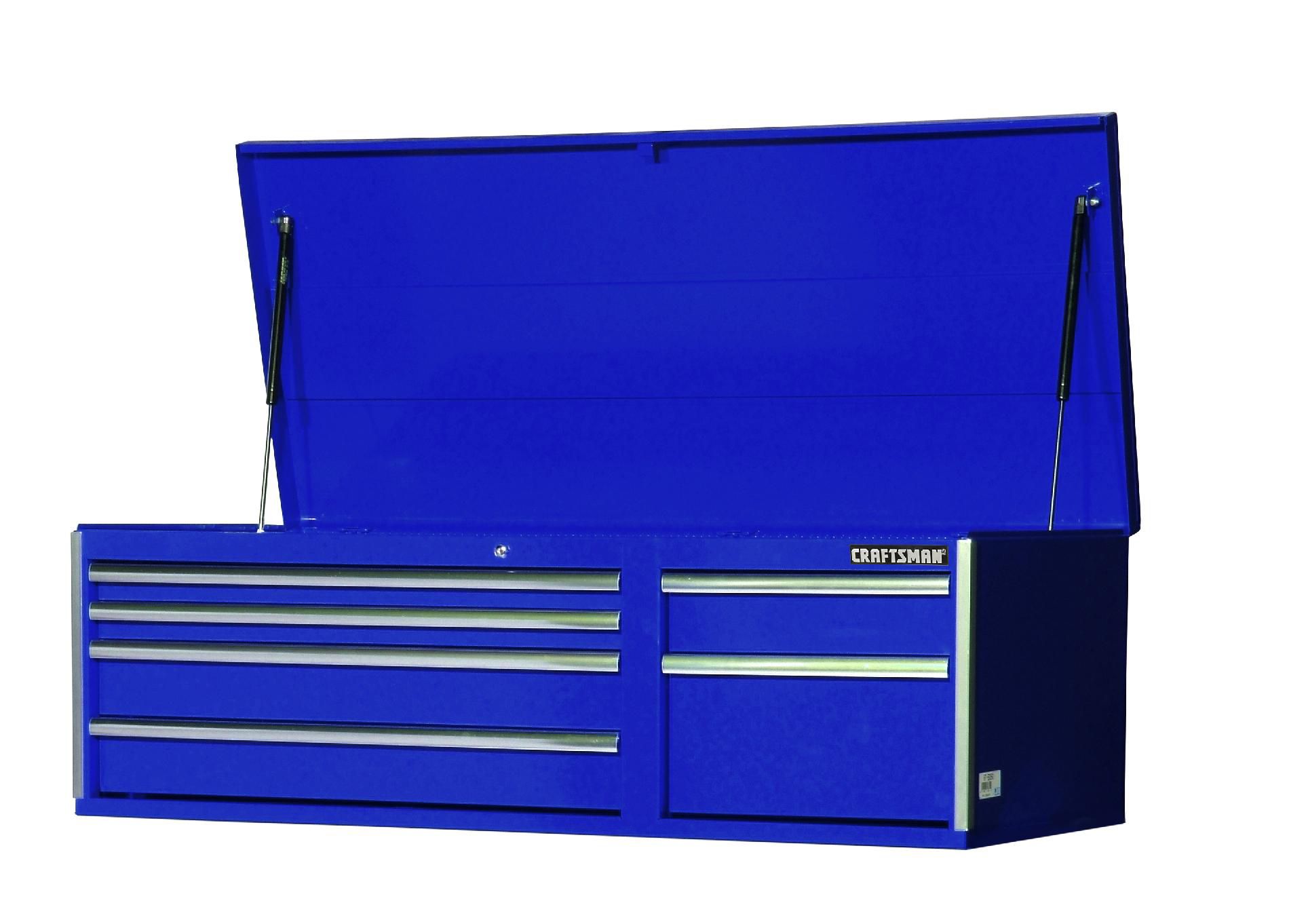 Craftsman 56 6-Drawer Ball Bearing Slides Top Chest Blue