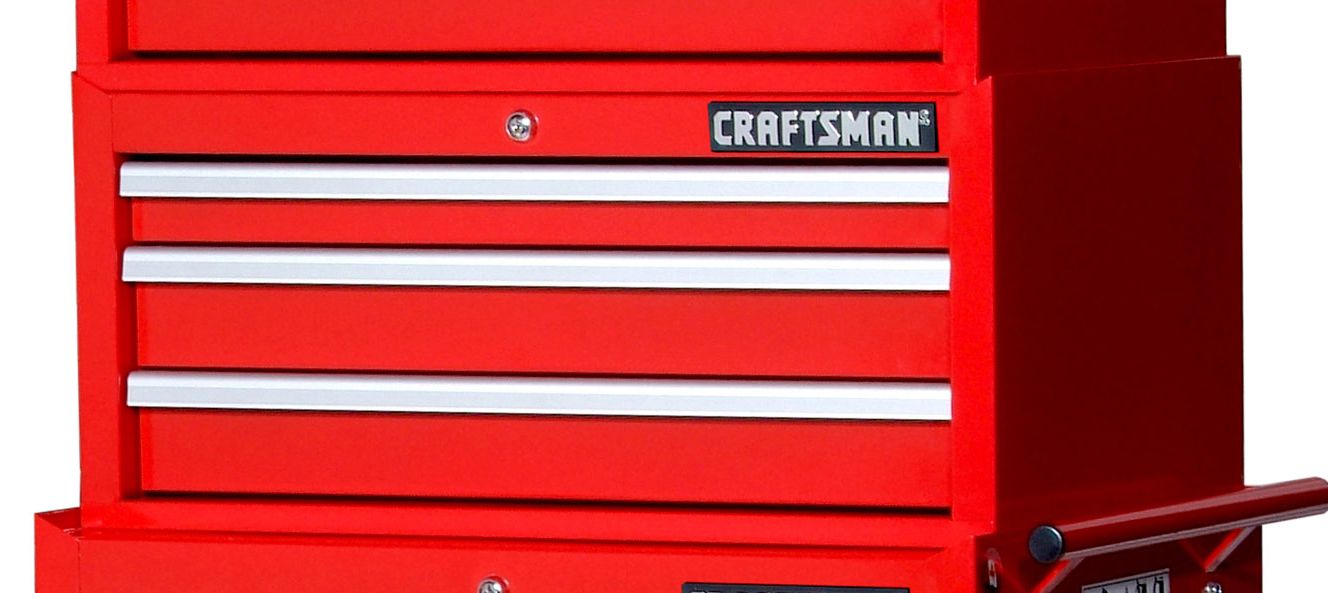 Craftsman 27 3-Drawer Ball Bearing Slides Intermediate Chest Red