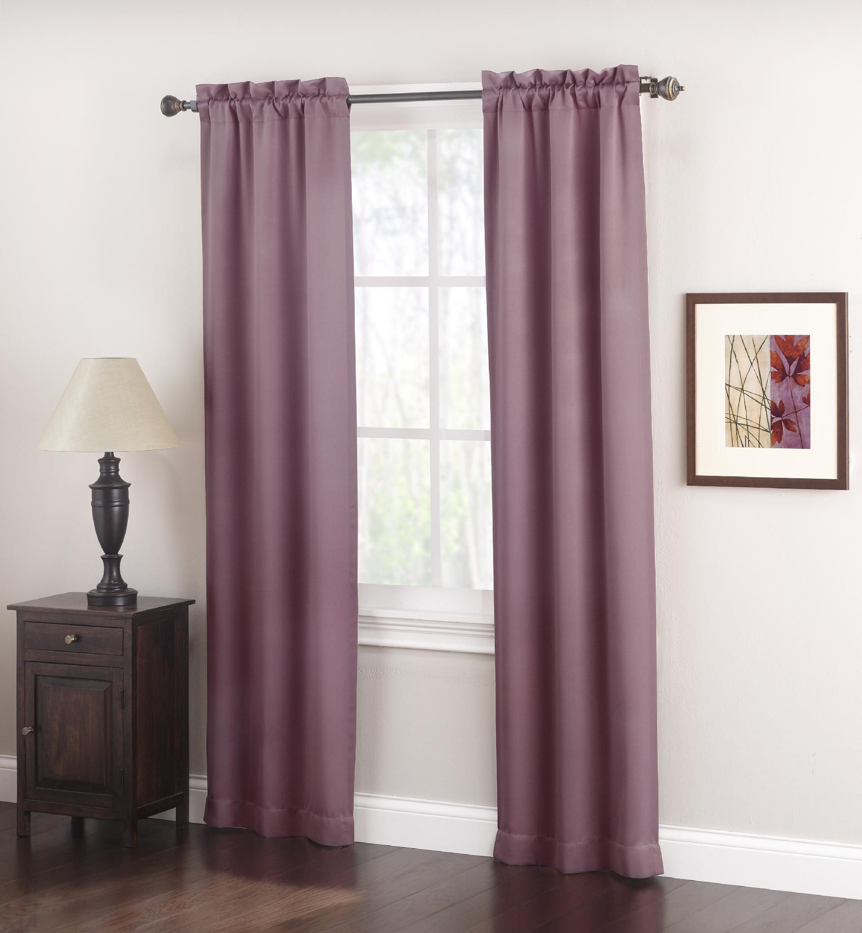 Jaclyn Smith Logan Panel Pair - Plum at Kmart.com