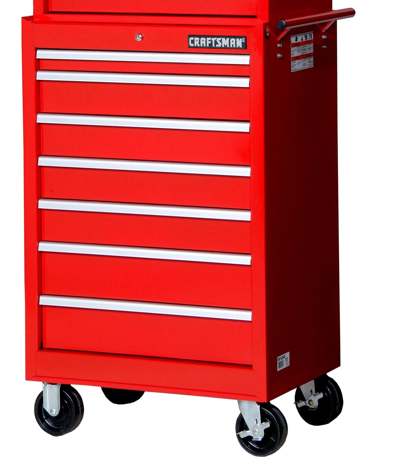 Craftsman 27 7-Drawer Ball Bearing Slides Roller Cabinet Red