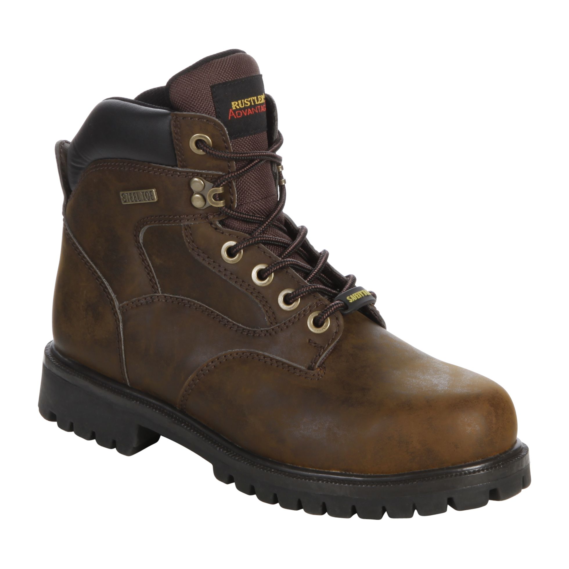Rustler Men's Nelson Steel Toe Work Boot - Brown at Kmart.com