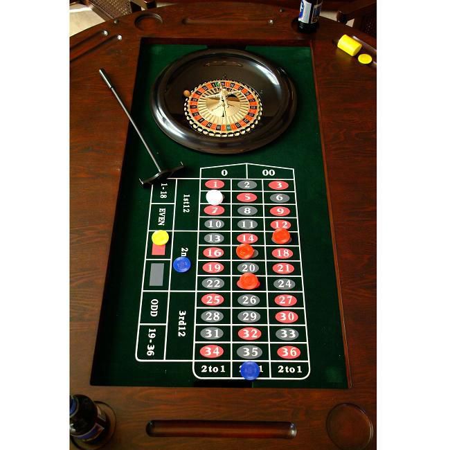 Ultimate Dining, Poker, Roulette, Craps Convertible Table Set with 4 chairs                                                      at mygofer.com