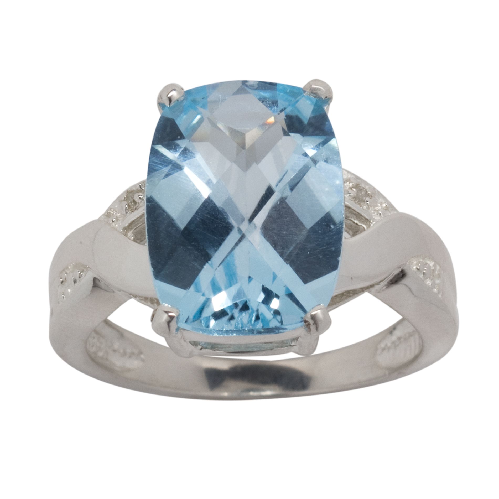 Blue Topaz and Diamond Accent Ring Sterling Silver at Kmart.com