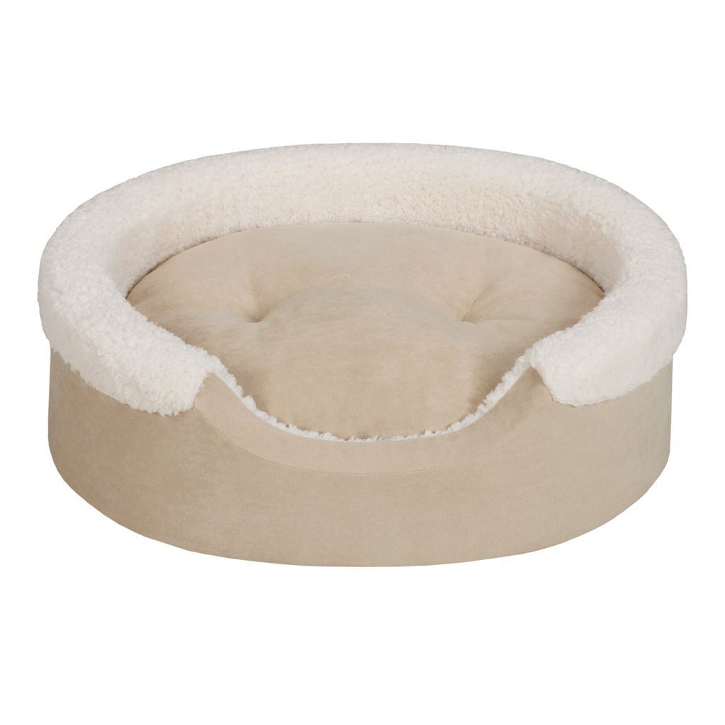Soft Touch Cuffed Tan/Ivory 27x21" Oval Cuddler with Cushion at Kmart.com