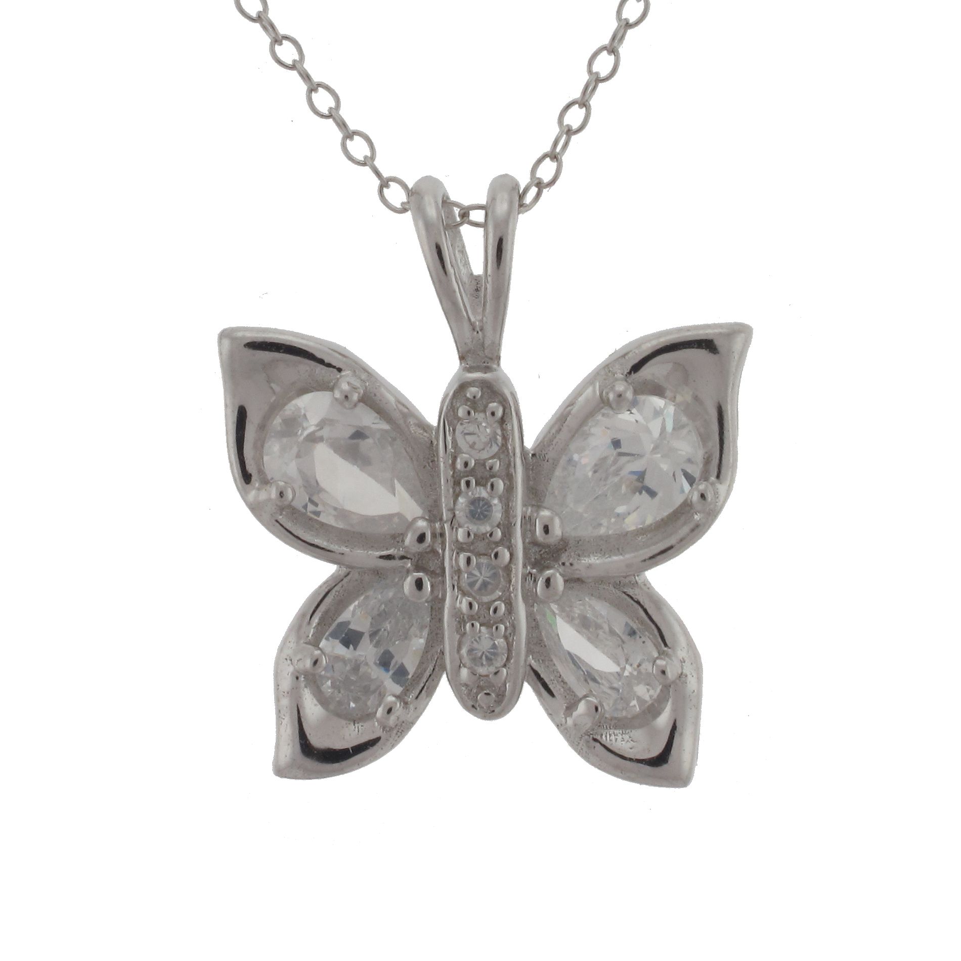 Sterling Silver Cubic Zirconia Butterfly Pendant at Kmart.com
