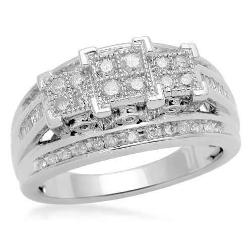 1/2 cttw 3-Stone Princess Diamond Ring