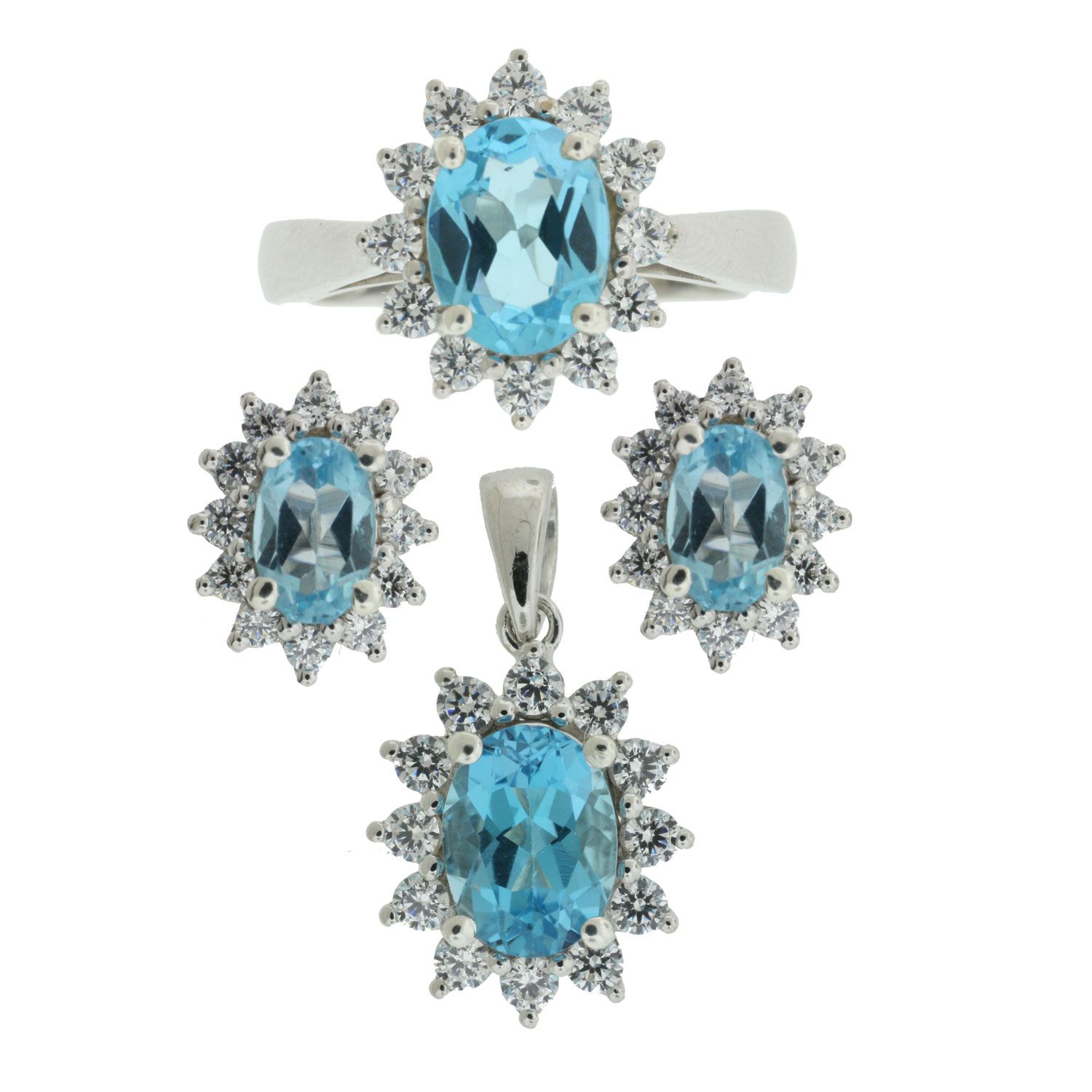 Sterling Silver Blue Topaz 3 pc Set at Kmart.com