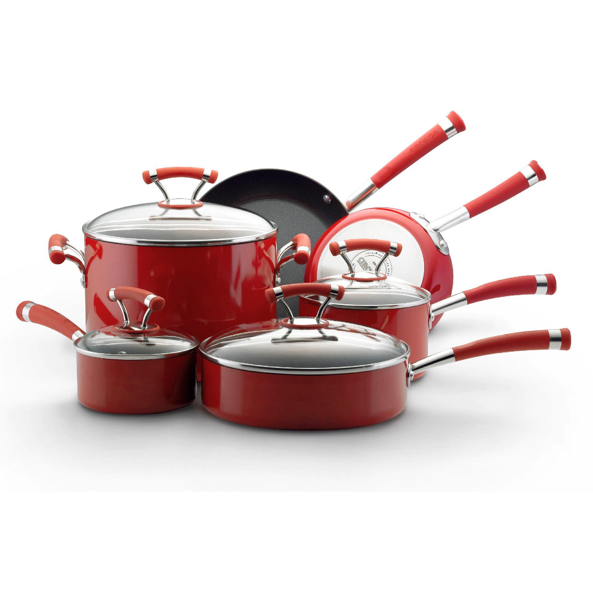Circulon Contempo  Red Nonstick Cookware Set  10pc set