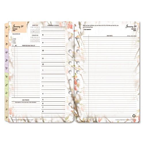 Blooms Dated Daily Planner Refill