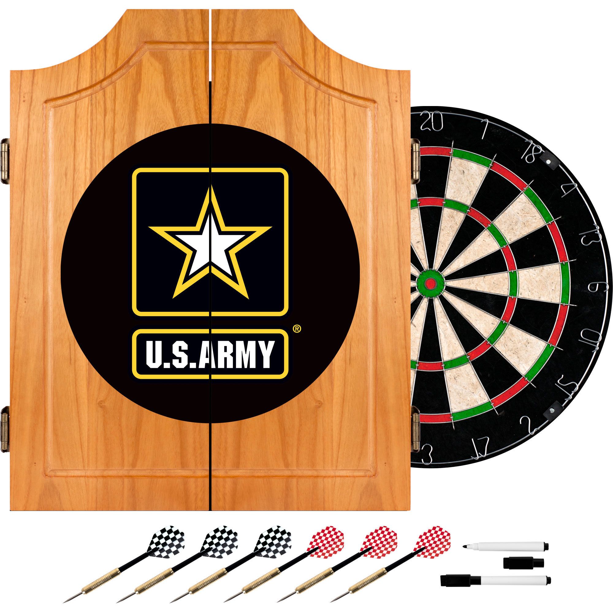 U.S. Army&nbsp; Wood Dart Cabinet Set