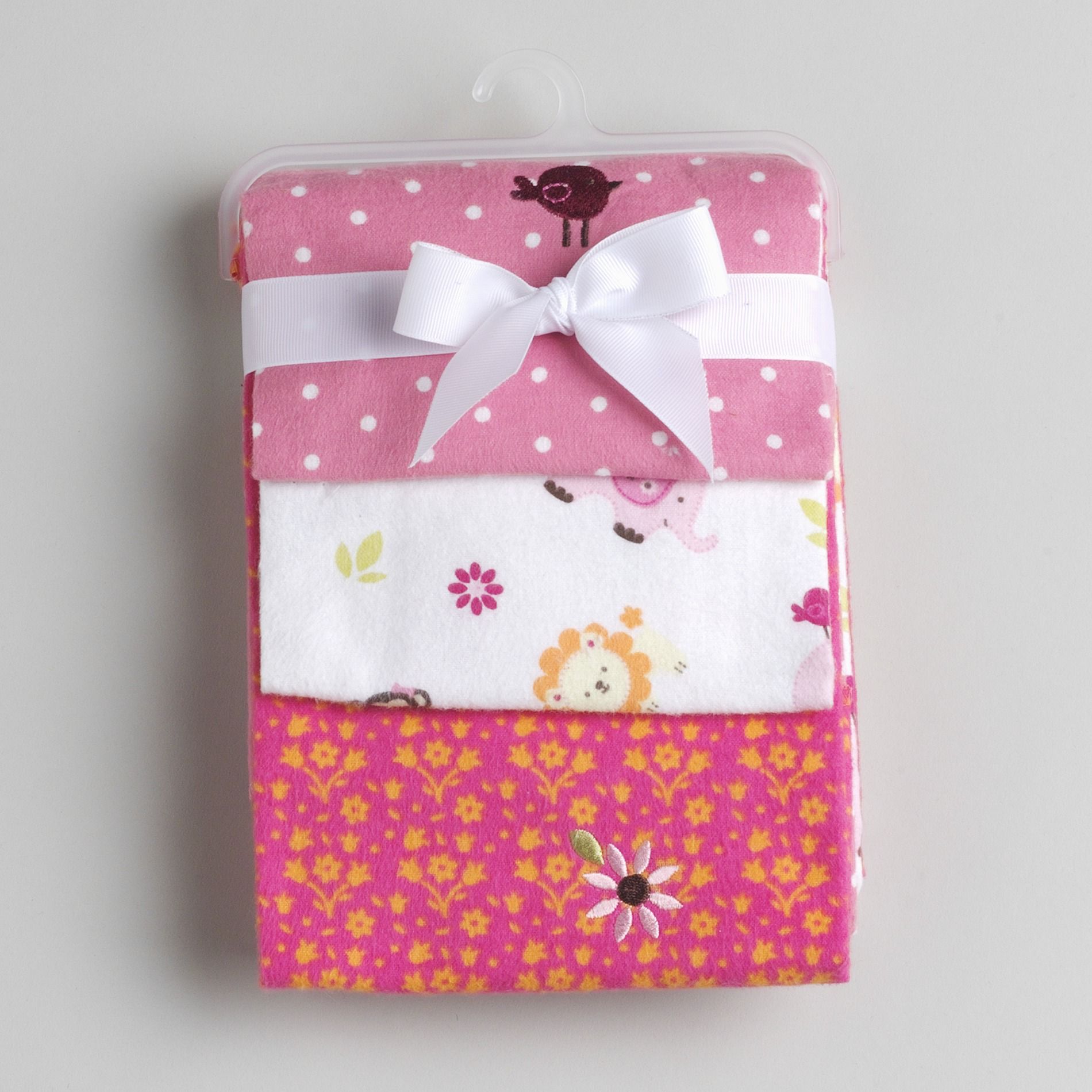 NoJo Newborn Girl's Raspberry Jungle Flannel Receiving Blankets at Kmart.com