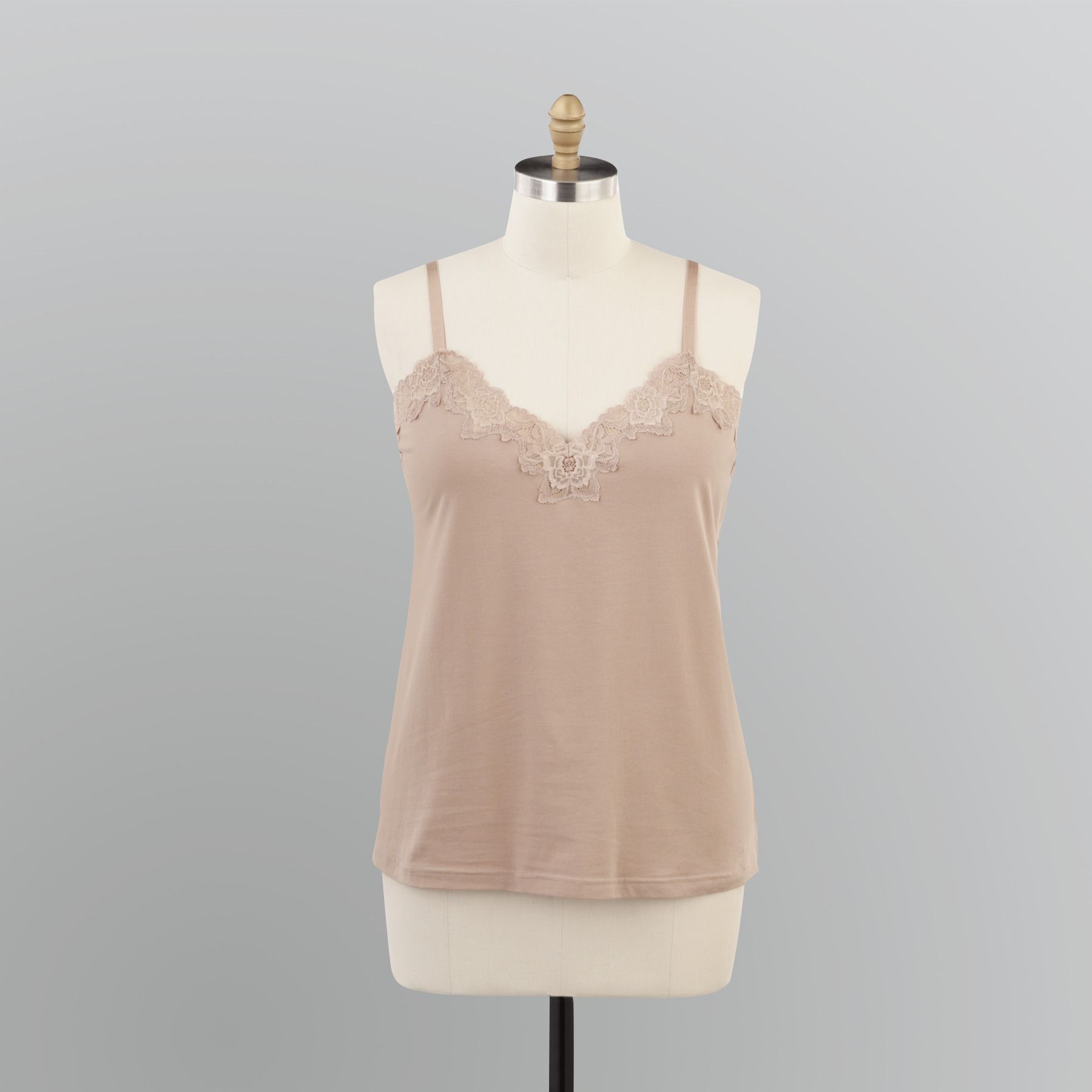 Beverly Drive Women's Plus Lace Trim Camisole at Sears.com